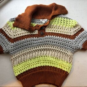 Cute Striped Cropped Sweater